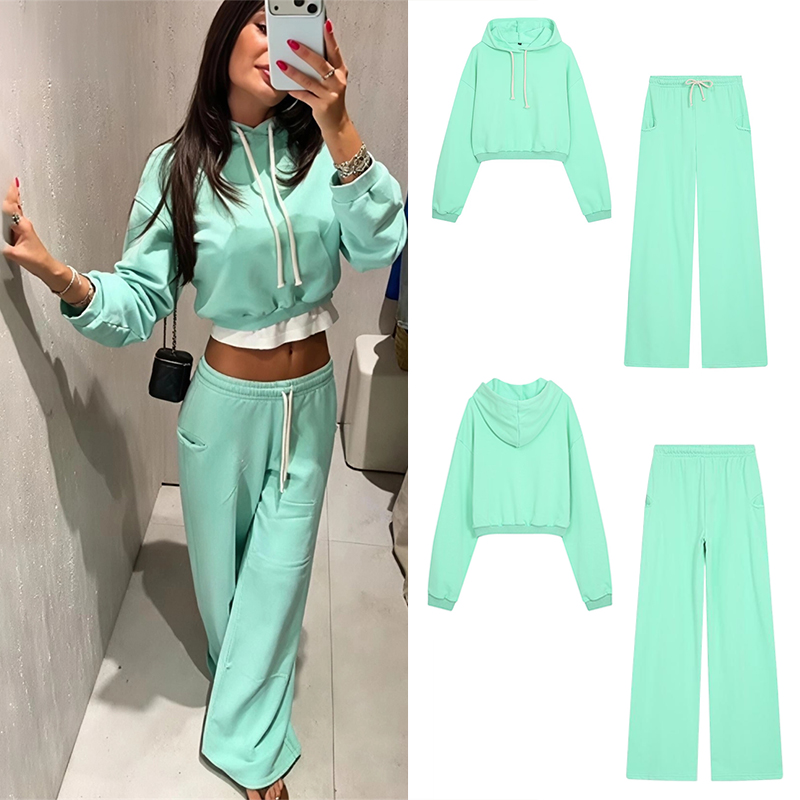 Women'S Fashion For 2026 - ชุดเสื้อสเวตเตอร์ครอปเรืองแสงสำหรับผู้หญิง Guobioziy คอลเลกชันฤดูใบไม้ผลิ-ฤดูใบไม้ร่วง 2026 แฟชั่นลำลองสไตล์ยุโรปสำหรับใช้ในชีวิตประจำวัน ทรงเข้ารูปพร้อมพู่ตกแต่งสไตล์สตรีท