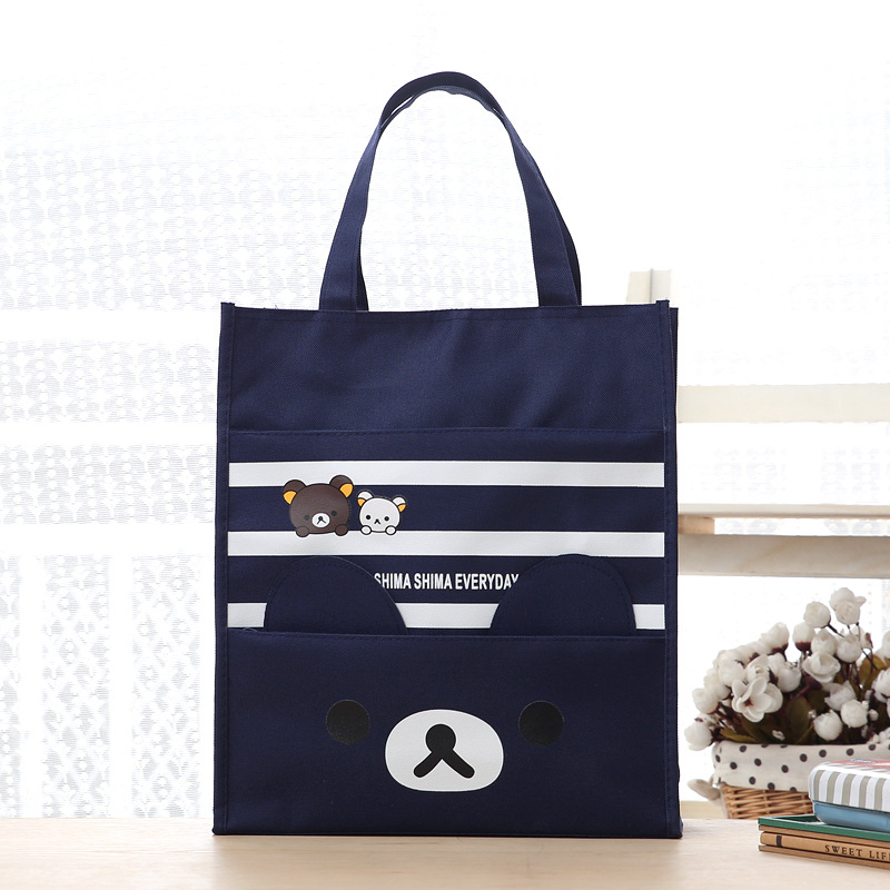 Canvas Tote Bag - กระเป๋าใส่อาหารกลางวันแบบพกพา กันน้ำ พร้อมกระเป๋าผ้าแคนวาสน่ารักแบบถือได้ และกระเป๋าใส่กล่องอาหารกลางวัน