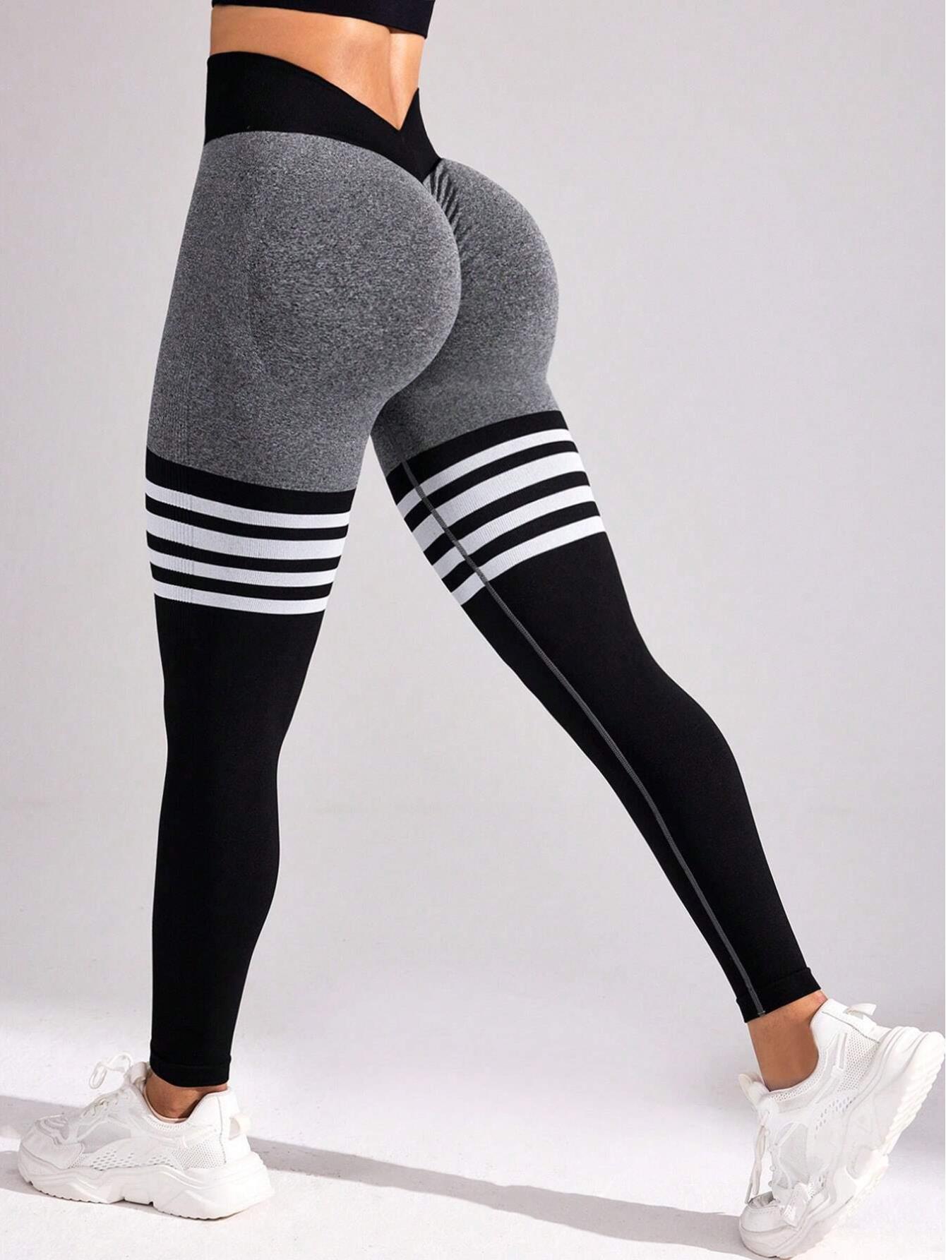 High Waist Leggings - กางเกงเลกกิ้งออกกำลังกายสำหรับผู้หญิง กางเกงยกกระชับสะโพก กางเกงโยคะเอวสูง กางเกงรัดรูปไร้ตะเข็บสำหรับออกกำลังกาย