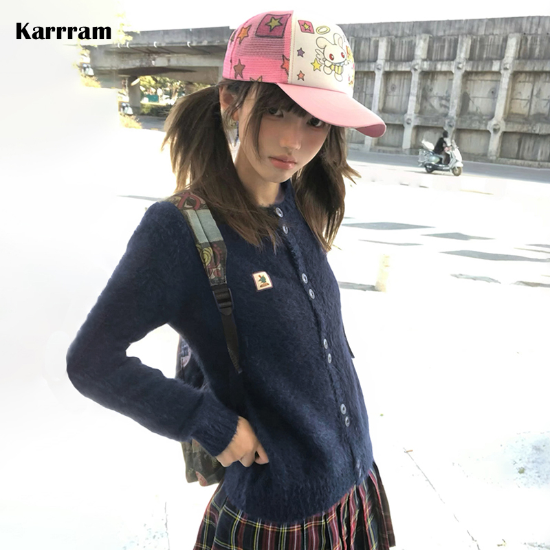 Women'S Fashion In The 90S - เสื้อคาร์รามสไตล์ญี่ปุ่น Y2K ขนฟู แนววินเทจยุค 2000 เสื้อคลุมขนถัก