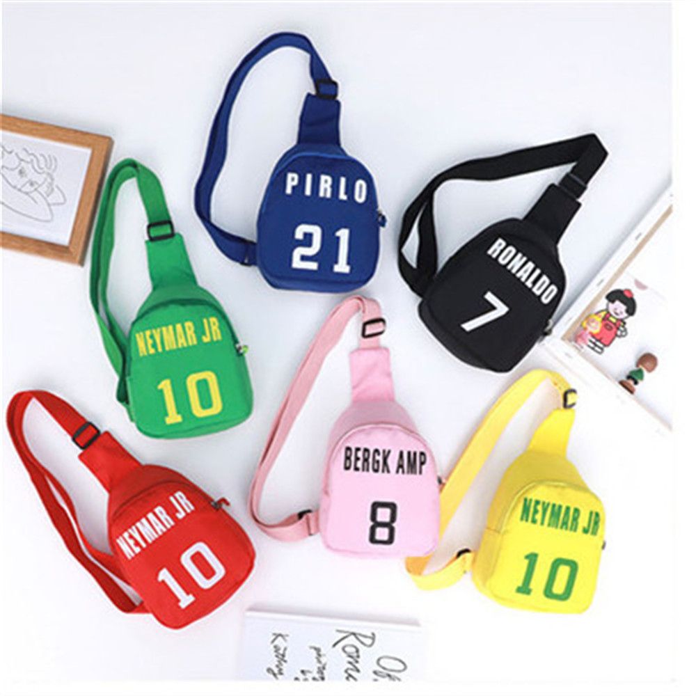 Canvas Tote Bag - กระเป๋าเด็กผู้หญิงพิมพ์ตัวเลขลายการ์ตูนน่ารัก1ชิ้นกระเป๋าคาดหน้าอกกีฬาสำหรับเด็กชายเอกสารแบบสบายๆกระเป๋าสะพายไหล่แฟชั่นเข้าได้กับทุกชุด