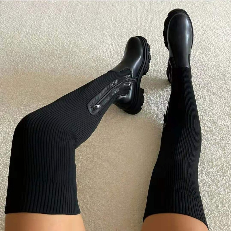 Women'S Fashion Socks - 2025ฤดูหนาวรองเท้าผู้หญิงถุงเท้ารองเท้าแฟชั่นกว่าเข่าต้นขาสูงรองเท้าสําหรับสตรีPlusขนาดแพลตฟอร์มรองเท้าเซ็กซี่Zapatos Mujer