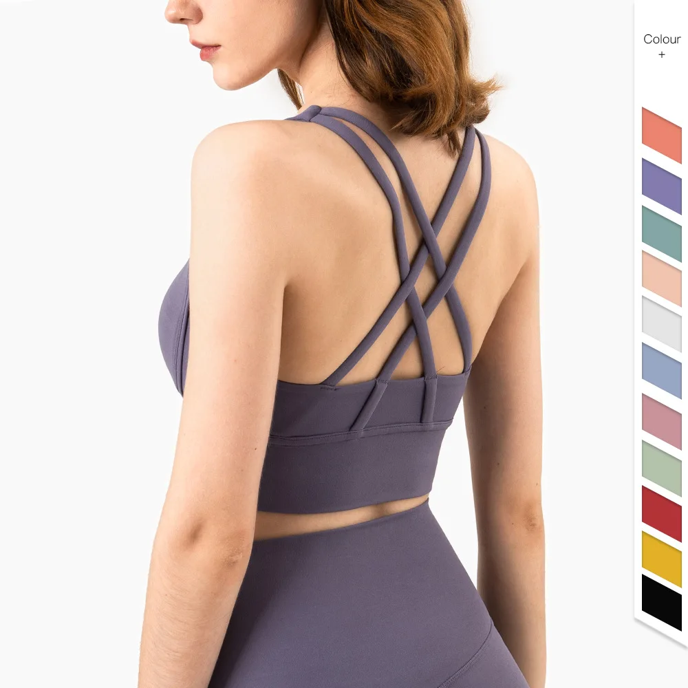 Bra Top Seamless - สปอร์ตบราสำหรับสตรีฤดูร้อนแฟชั่นระบายอากาศได้ดีเสื้อกล้ามออกกำลังกาย