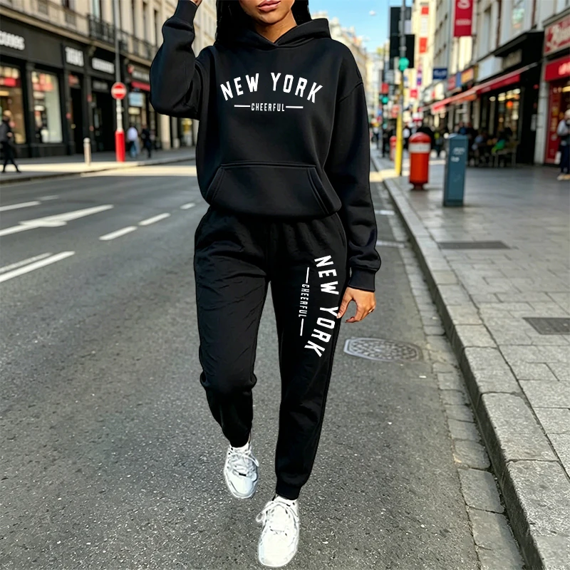 Women'S Fashion For 2026 - ชุดกีฬาผู้หญิงแฟชั่นใหม่ปี 2026 สำหรับใส่ในบ้านและนอกบ้าน ให้ความอบอุ่นสบาย ชุดฮู้ดดี้สำหรับฤดูใบไม้ร่วงและฤดูหนาว เหมาะสำหรับใส่ลำลองในชีวิตประจำวัน