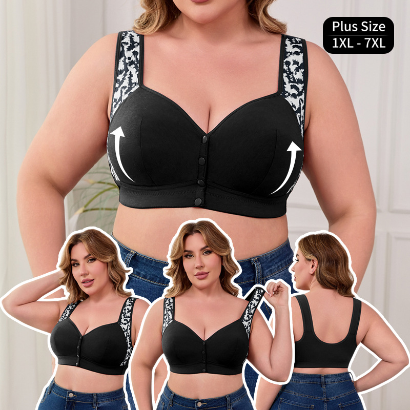 Bra Top Seamless - บราไร้โครง ไซส์ XL-7XL บราแบบติดตะขอหน้า สำหรับผู้หญิง ไม่มีโครงเหล็ก
