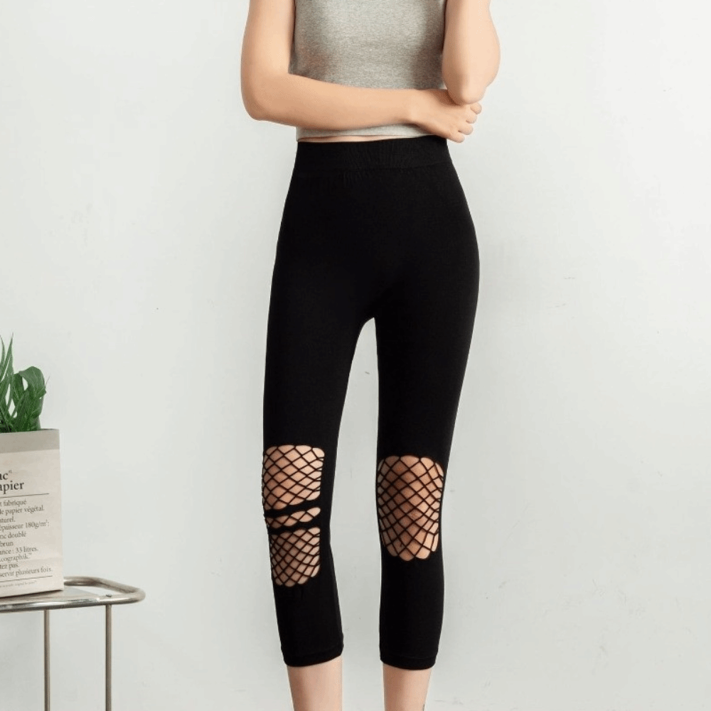 กางเกงเลกกิ้งตาข่ายผู้หญิงแบบใ - High Waist Leggings บทวิจารณ์และราคา