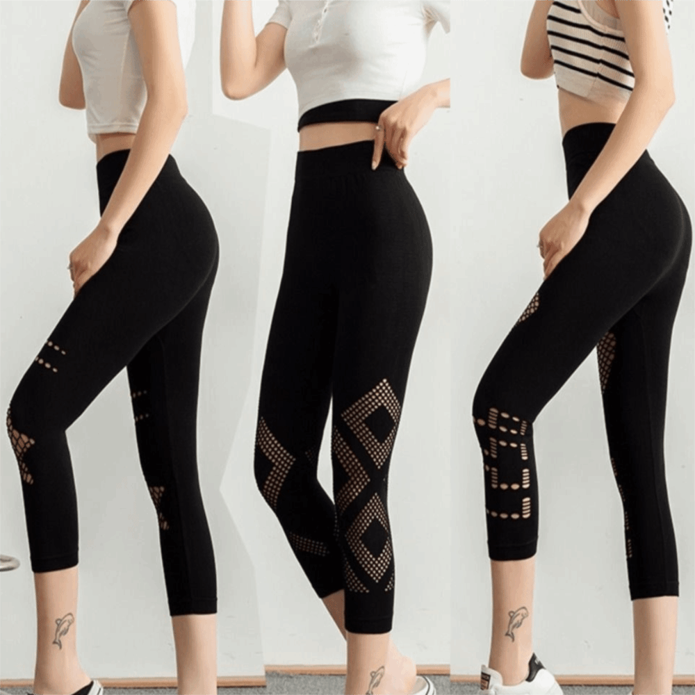 กางเกงเลกกิ้งตาข่ายผู้หญิงแบบใ - High Waist Leggings บทวิจารณ์และราคา
