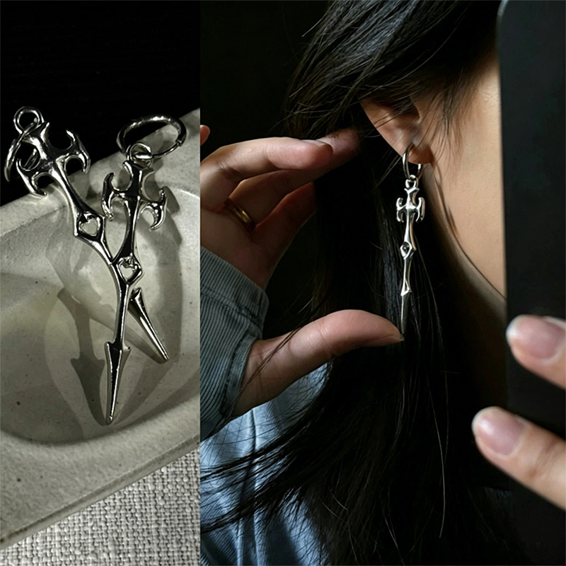 ต่างหูห่วงรูปดาบไขว้ ดีไซน์เท่ - Women'S Fashion Edgy บทวิจารณ์และราคา