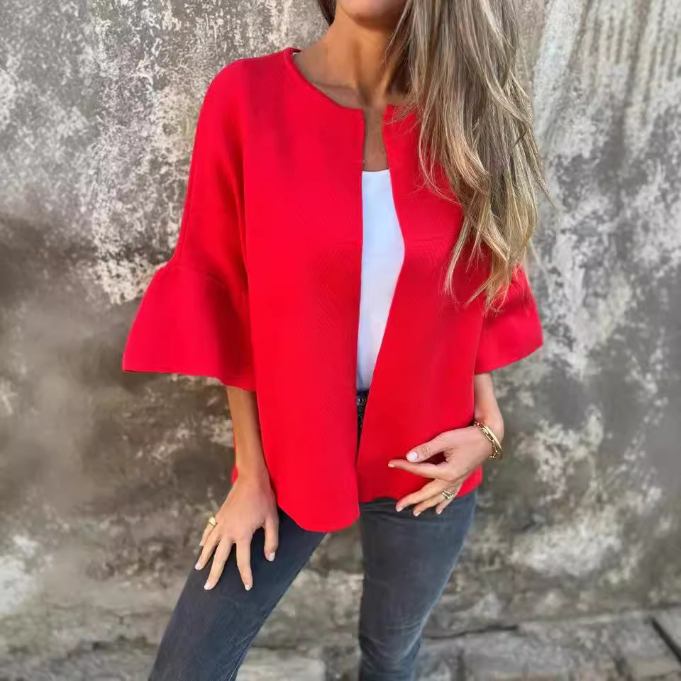 เสื้อคลุมคาร์ดิแกนแขนเจ็ดส่วน  - Women'S Fashion Jackets Amazon บทวิจารณ์และราคา