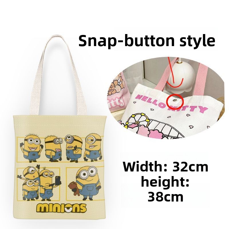 กระเป๋าผ้าแคนวาสลายการ์ตูนมินเ - Canvas Tote Bag บทวิจารณ์และราคา