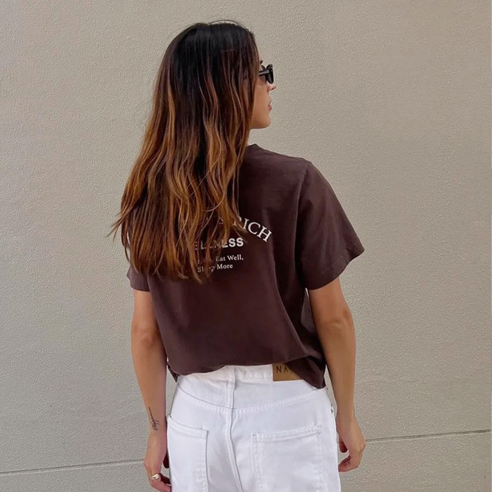 เสื้อยืดแขนสั้นพิมพ์ลายช็อคโกแ - Women'S Fashion In The 90S บทวิจารณ์และราคา
