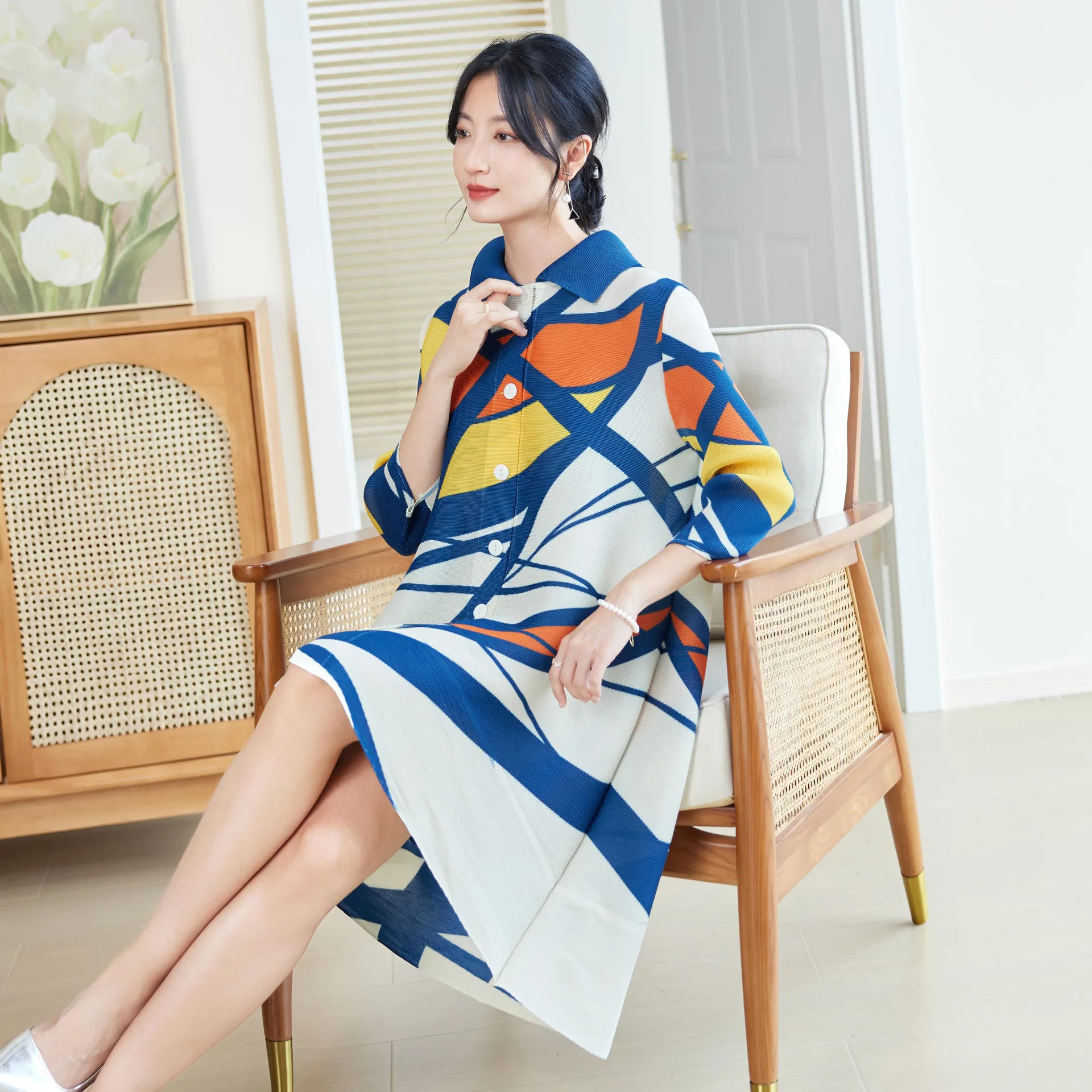 ชุดเดรสพลีทสไตล์มิยาเกะสำหรับผ - Longline Cardigan Knit บทวิจารณ์และราคา