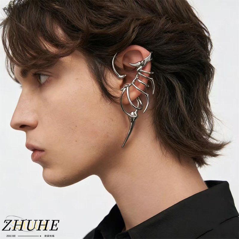 ต่างหูแบบหนีบสไตล์โครงกระดูกสุ - Women'S Fashion Edgy บทวิจารณ์และราคา