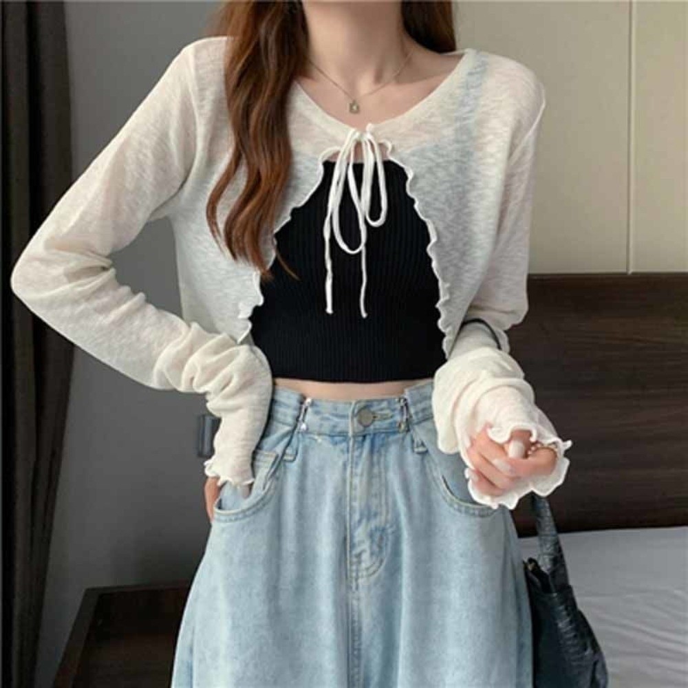 เสื้อคลุมคาร์ดิแกนแฟชั่นบางเบา - Women'S Fashion Knitwear บทวิจารณ์และราคา
