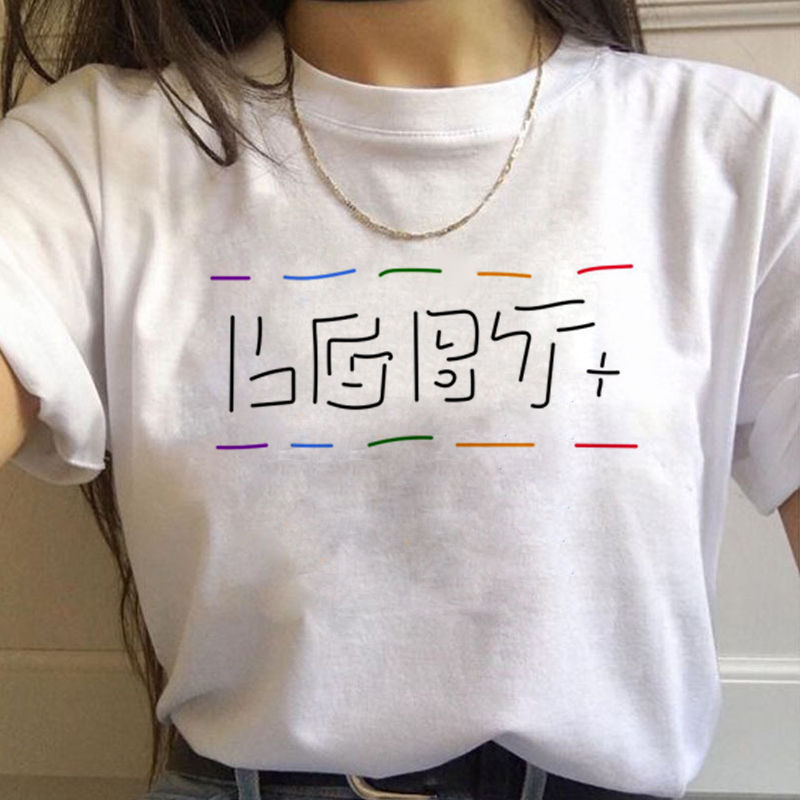 Lgbt Rainbow Harajuku T เสื้อผ - Women'S Fashion In The 90S บทวิจารณ์และราคา