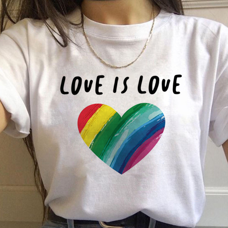 Lgbt Rainbow Harajuku T เสื้อผ - Women'S Fashion In The 90S บทวิจารณ์และราคา