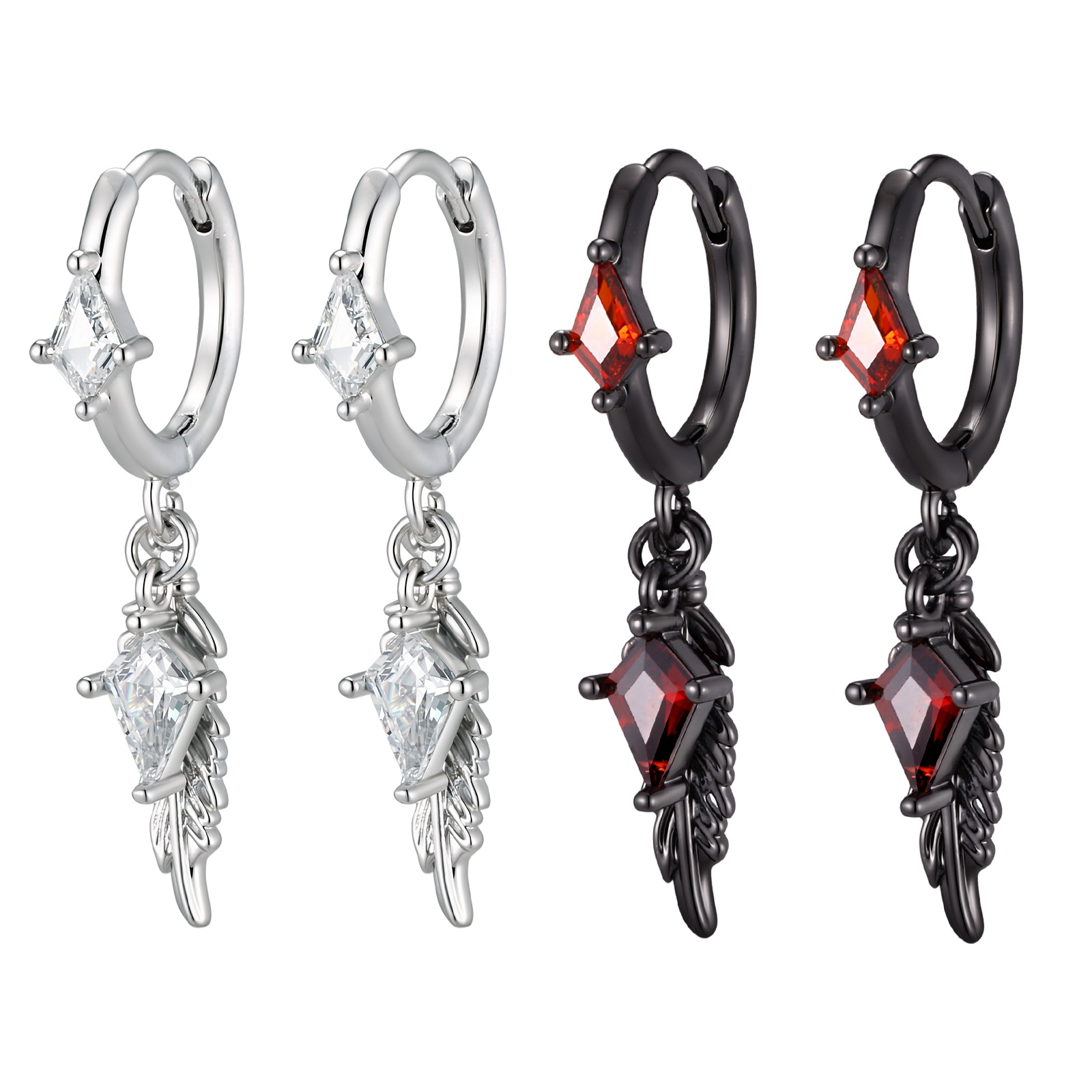 ต่างหูห่วงแบบห้อยประดับเพชรทรง - Women'S Fashion Edgy บทวิจารณ์และราคา