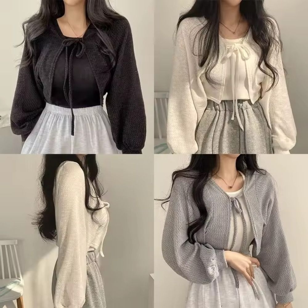 แฟชั่นเสื้อคาร์ดิแกนผ้าถักบาง  - Women'S Fashion Knitwear บทวิจารณ์และราคา