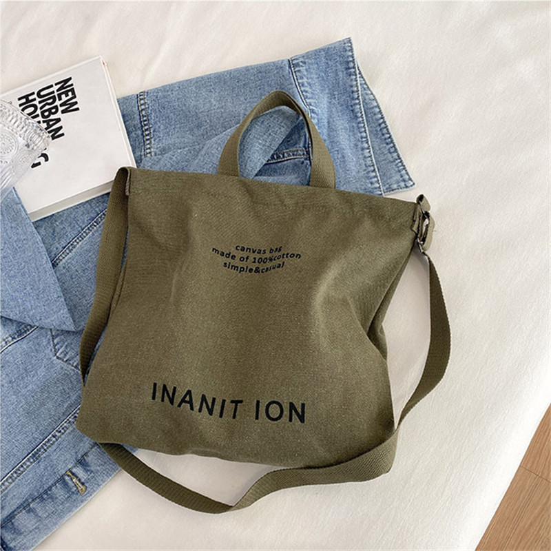 กระเป๋าผ้าแคนวาสแฟชั่นสไตล์ญี่ - Canvas Tote Bag บทวิจารณ์และราคา