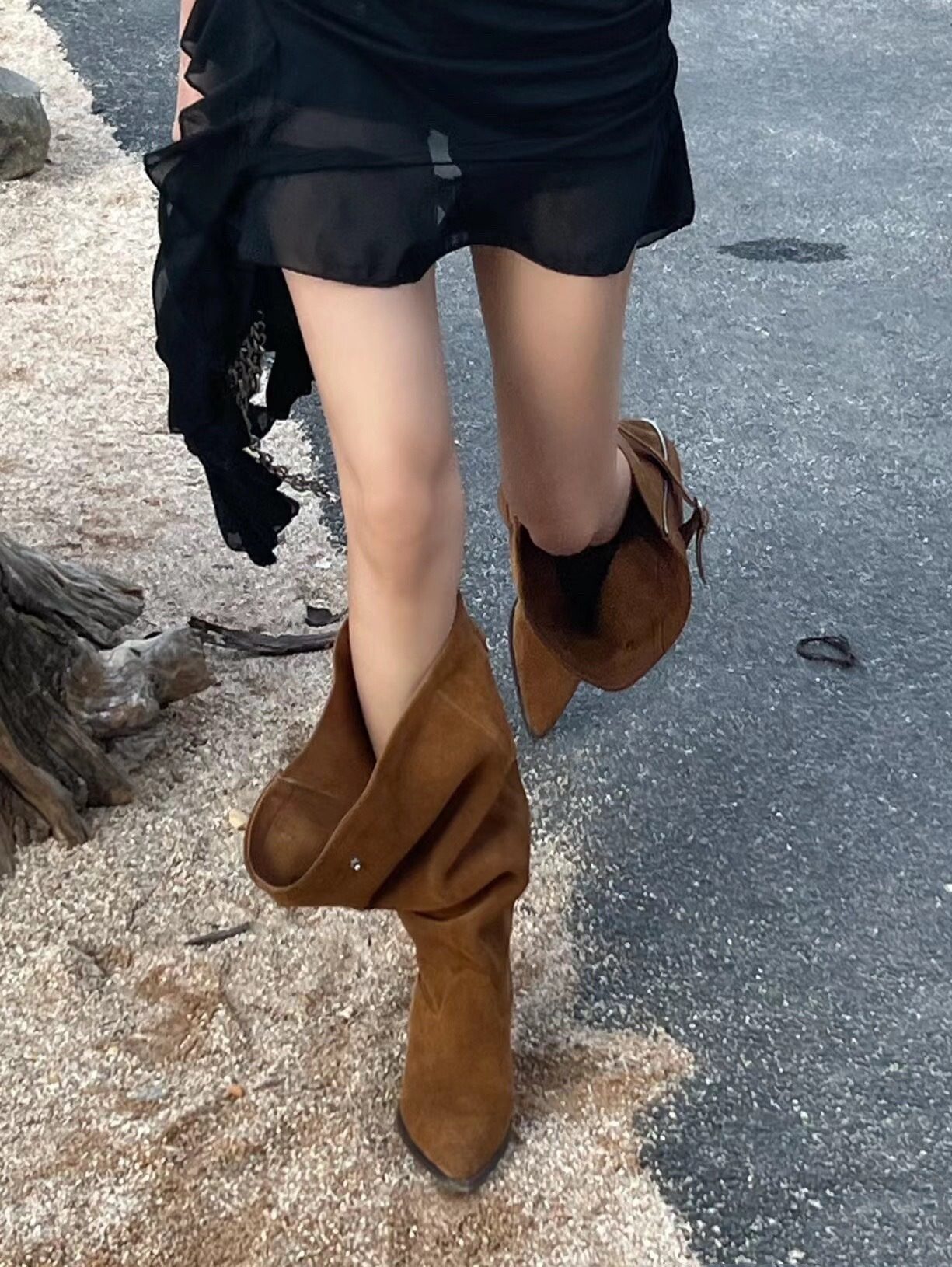 รองเท้าบูทสไตล์ตะวันตกทรงหลวมส - Women'S Fashion Edgy บทวิจารณ์และราคา