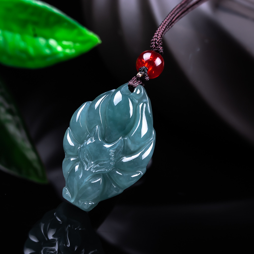 หยกพม่าธรรมชาติจี้รูปสุนัขจิ้ง - Women'S Fashion Gifts บทวิจารณ์และราคา