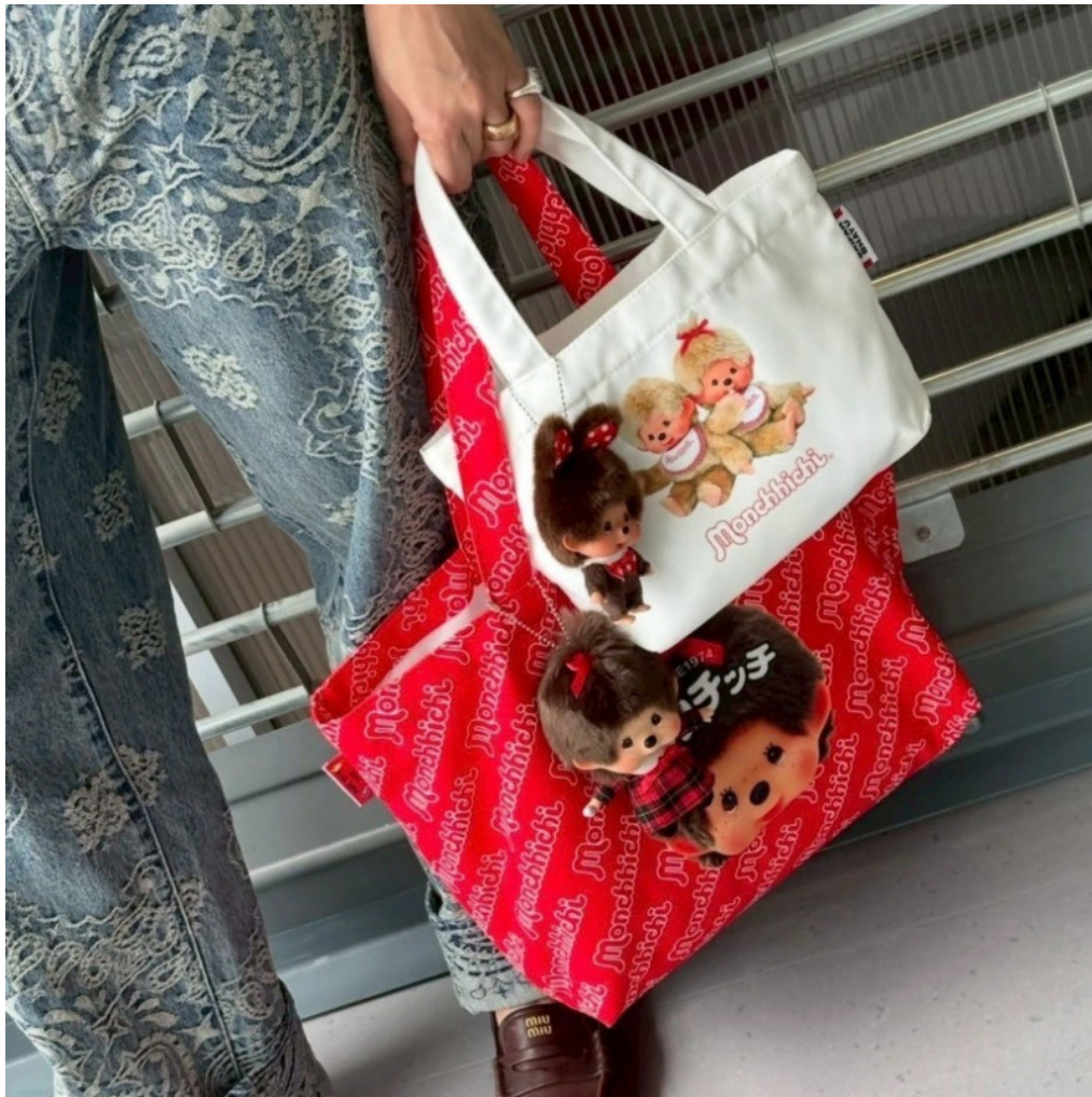 กระเป๋าถือผ้าแคนวาสลายการ์ตูนญ - Canvas Tote Bag บทวิจารณ์และราคา