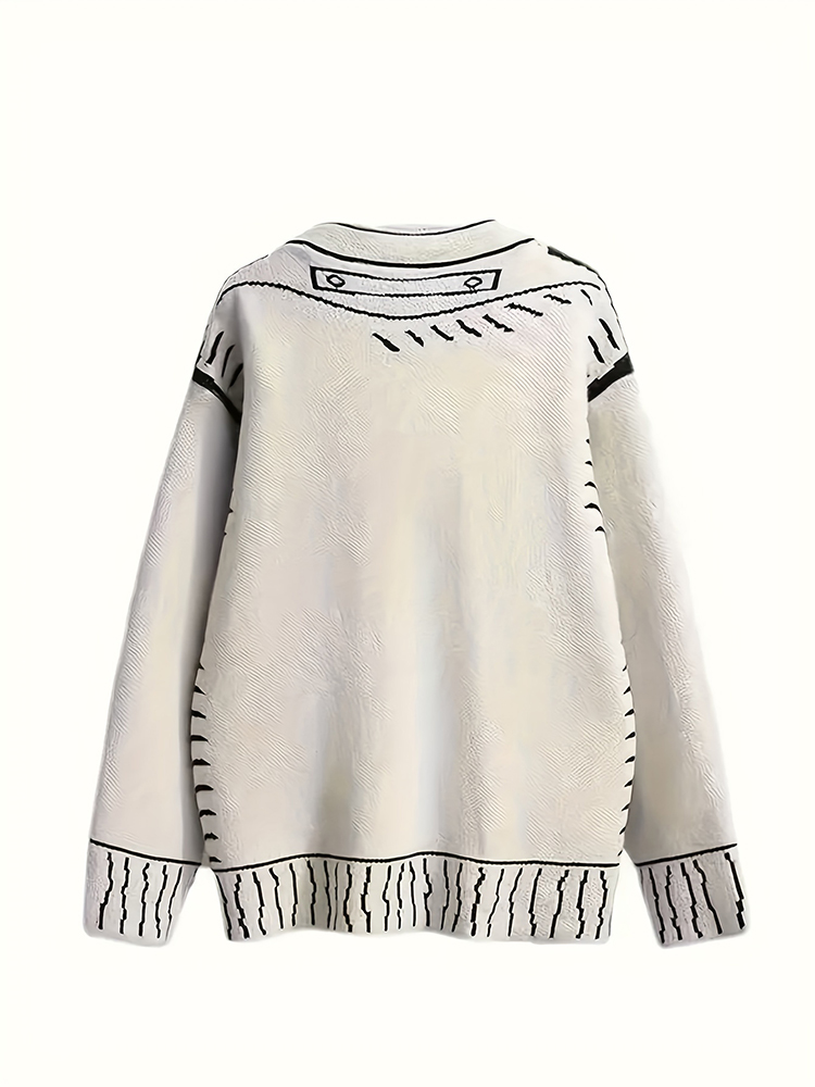PLUS ขนาดผู้หญิงปุ่มเสื้อสเวตเ - Women'S Fashion Knitwear บทวิจารณ์และราคา