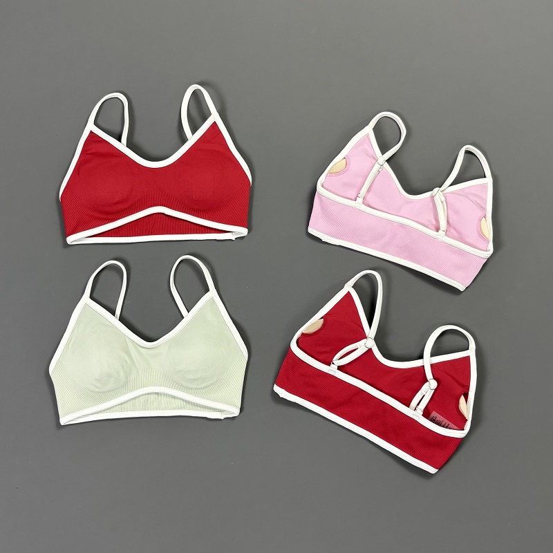 เสื้อชั้นในโยคะแบบมีสายรัดคอวี - Bra Top Seamless บทวิจารณ์และราคา