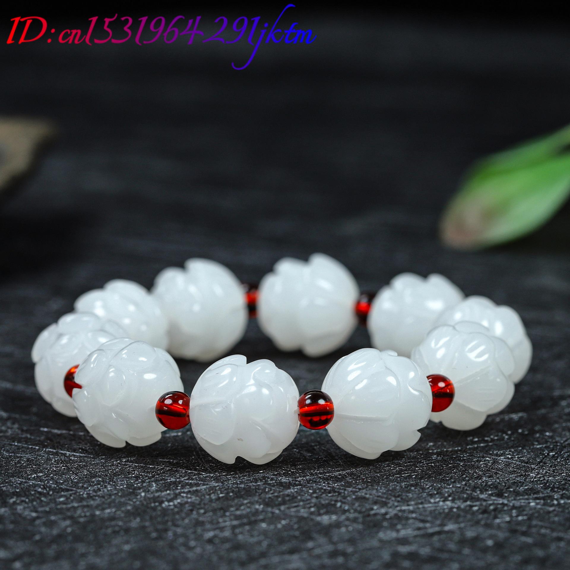 หยกขาวแท้ สร้อยข้อมือลายดอกบัว - Women'S Fashion Gifts บทวิจารณ์และราคา
