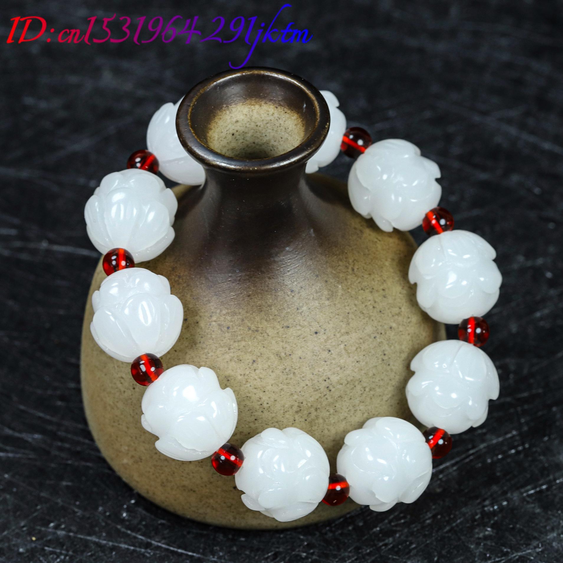 หยกขาวแท้ สร้อยข้อมือลายดอกบัว - Women'S Fashion Gifts บทวิจารณ์และราคา