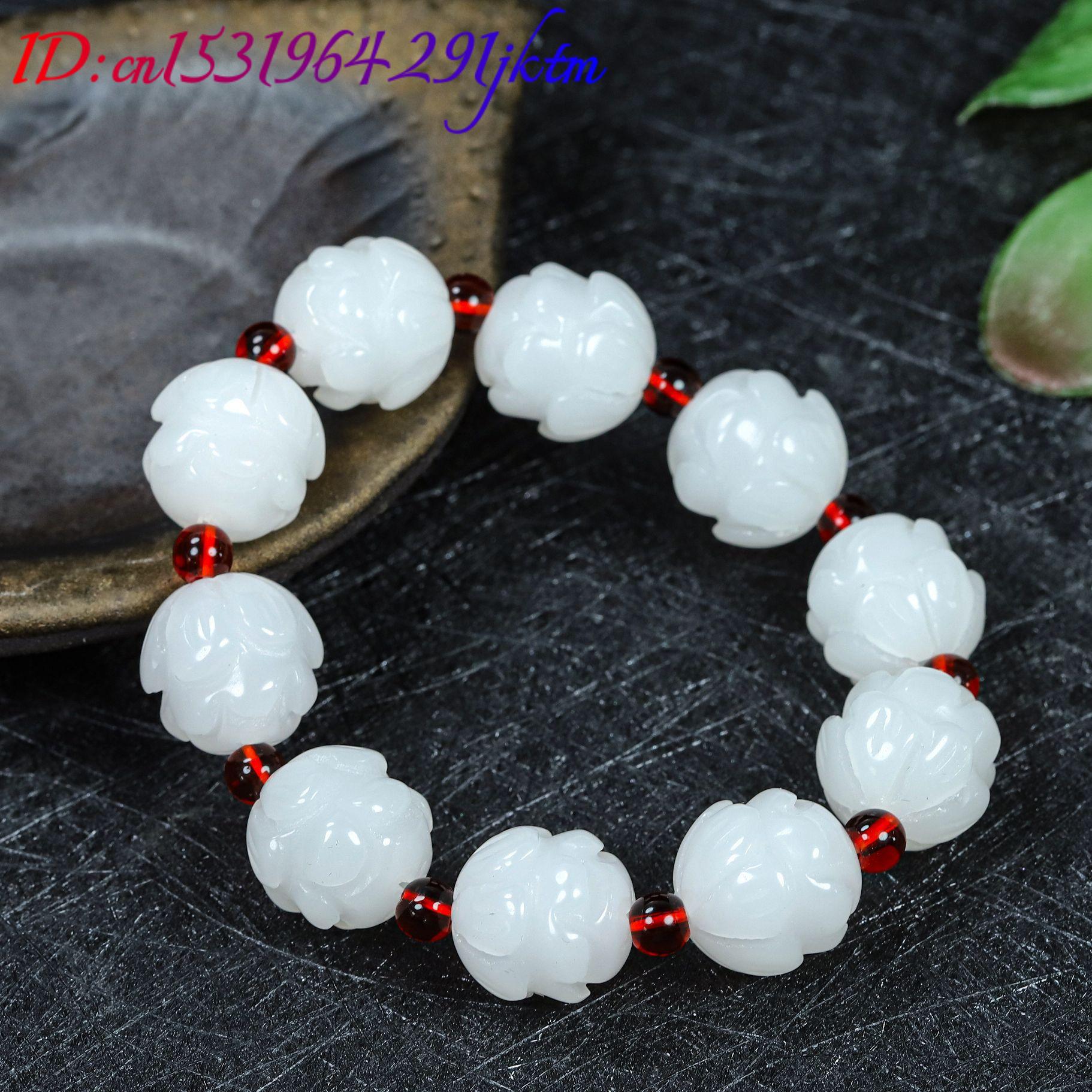 หยกขาวแท้ สร้อยข้อมือลายดอกบัว - Women'S Fashion Gifts บทวิจารณ์และราคา