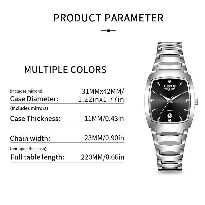 LIGE นาฬิกาผู้หญิงธุรกิจหรูหรา - Fashion Women Watches บทวิจารณ์และราคา