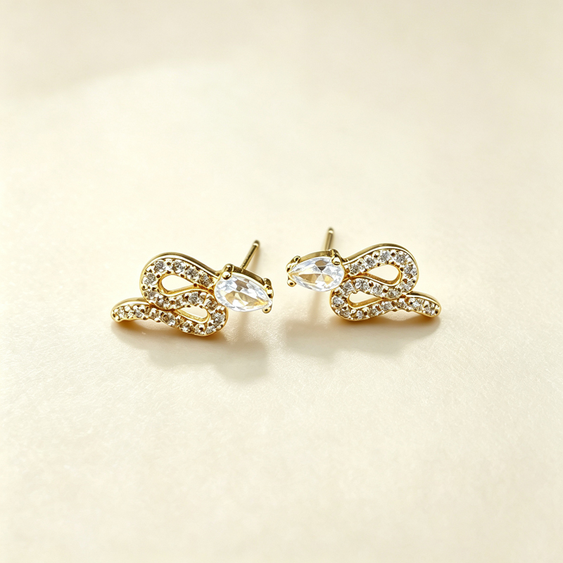 ต่างหูเพชรเซอร์คอนทรงงูสีทองสำ - Women'S Fashion Edgy บทวิจารณ์และราคา