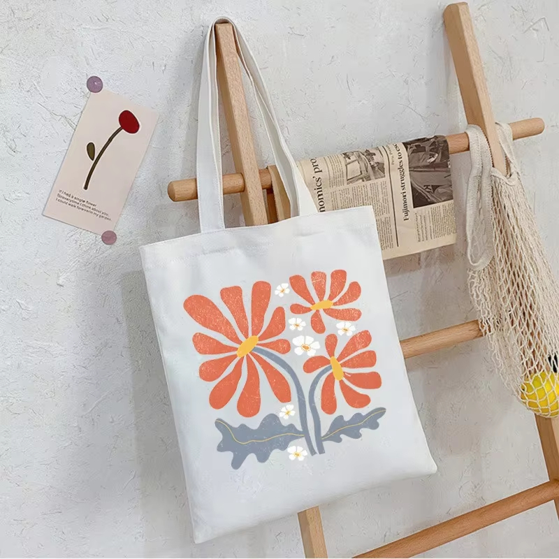 โบโฮ ฟลอรัลกระเป๋าช้อปปิ้งสำหร - Canvas Tote Bag บทวิจารณ์และราคา
