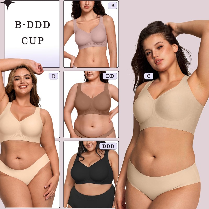บราไร้สายสำหรับสาวพลัสไซส์ บรา - Bra Top Seamless บทวิจารณ์และราคา