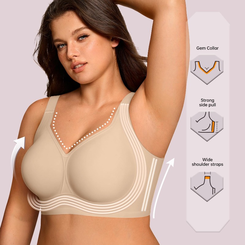 บราไร้สายสำหรับสาวพลัสไซส์ บรา - Bra Top Seamless บทวิจารณ์และราคา