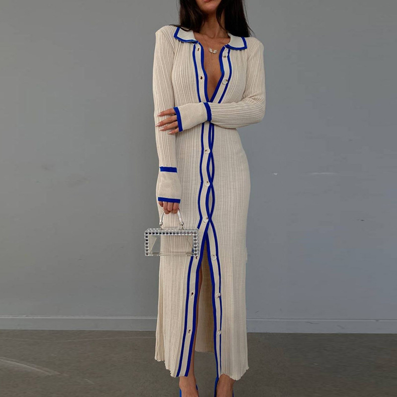 ฤดูใบไม้ร่วงถักแขนยาวปุ่มลงLap - Longline Cardigan Knit บทวิจารณ์และราคา