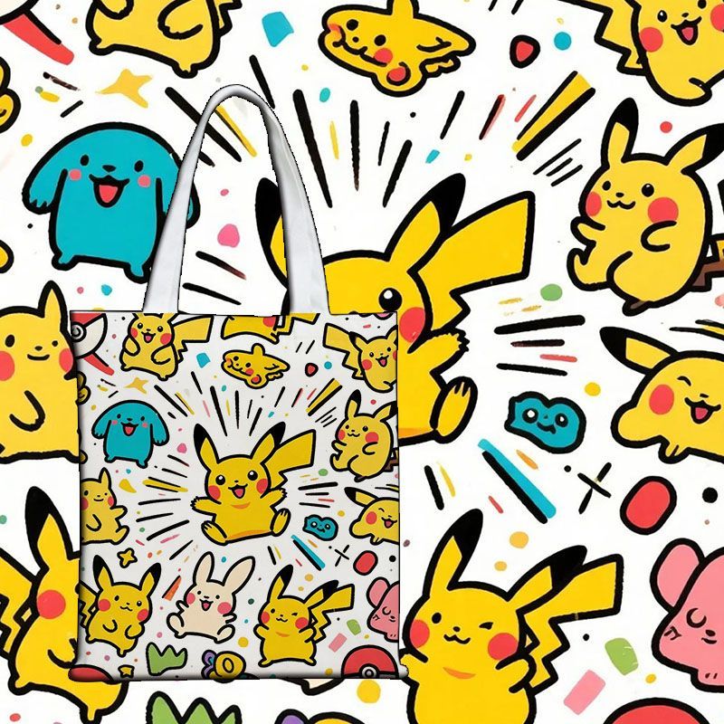 กระเป๋าผ้าแคนวาสลายโปเกมอนน่าร - Canvas Tote Bag บทวิจารณ์และราคา