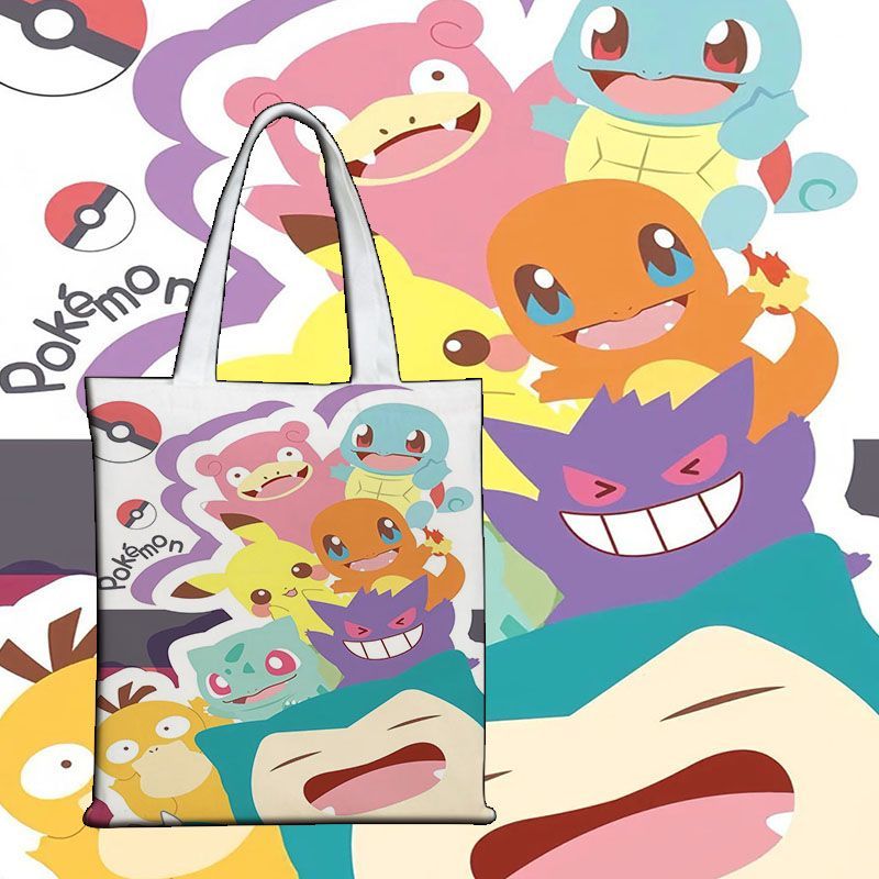 กระเป๋าผ้าแคนวาสลายโปเกมอนน่าร - Canvas Tote Bag บทวิจารณ์และราคา