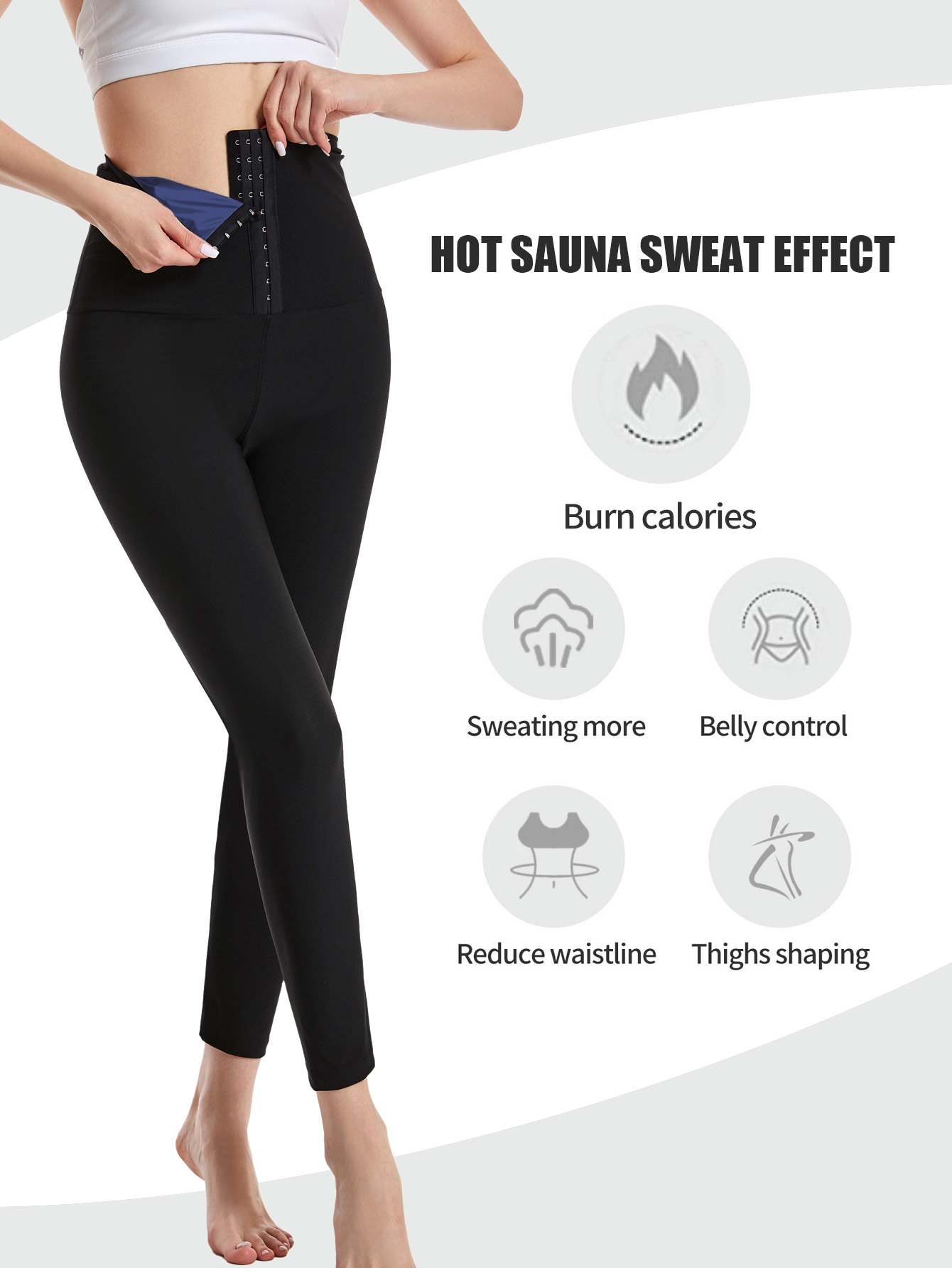 กางเกงซาวน่าสำหรับผู้หญิง เอวส - High Waist Leggings บทวิจารณ์และราคา