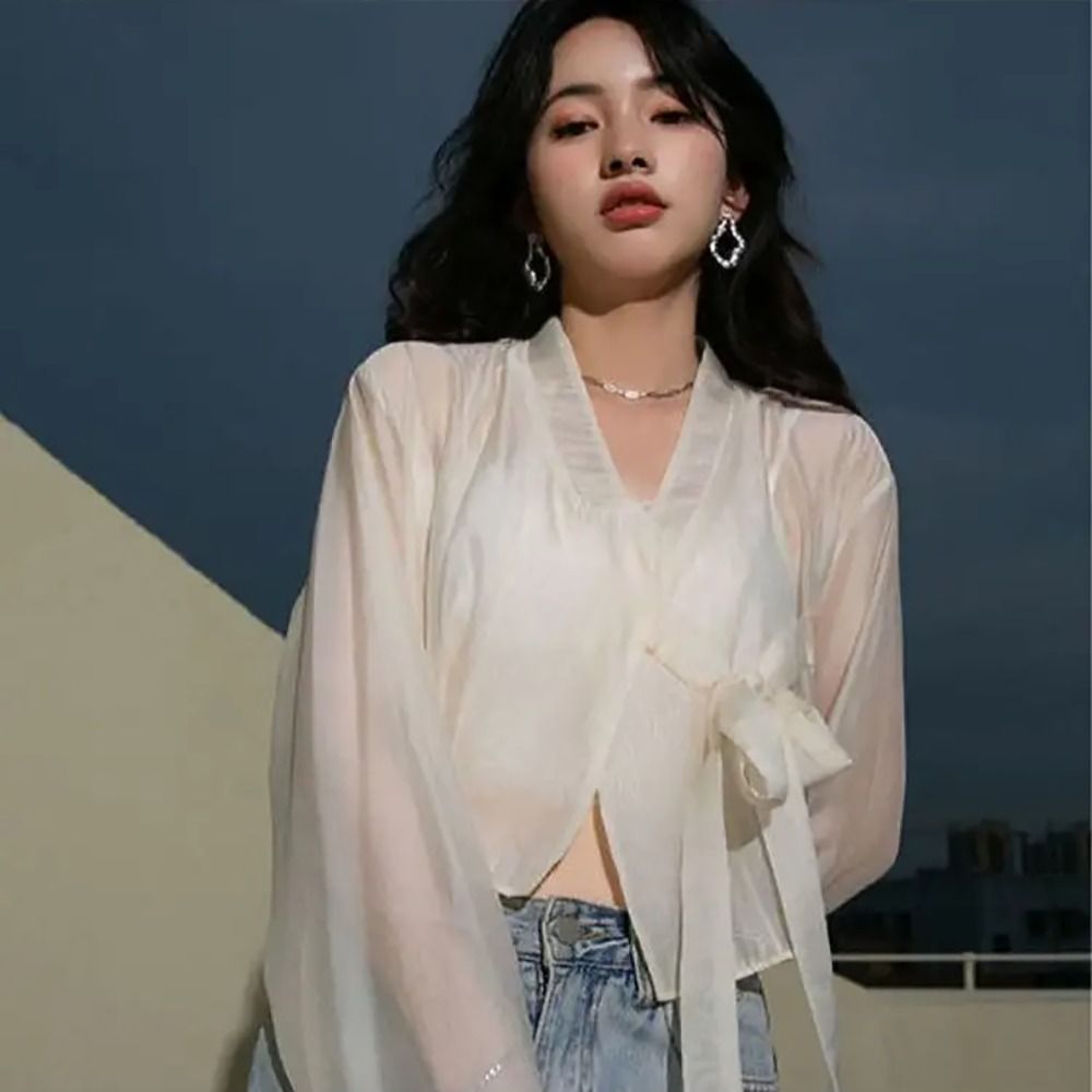ผ้าคลุมไหล่ไหมน้ำแข็งสไตล์ฮันฟ - Women'S Fashion Knitwear บทวิจารณ์และราคา