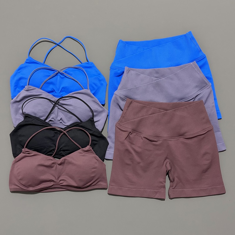 ชุดออกกำลังกาย 2 ชิ้นสำหรับผู้ - Bra Top Seamless บทวิจารณ์และราคา
