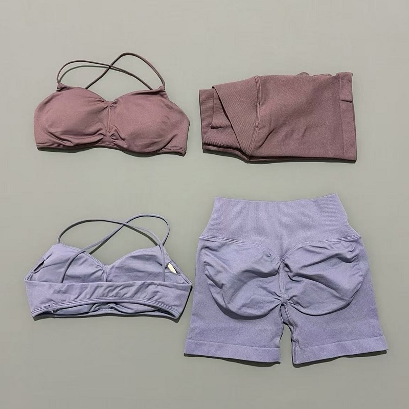 ชุดออกกำลังกาย 2 ชิ้นสำหรับผู้ - Bra Top Seamless บทวิจารณ์และราคา