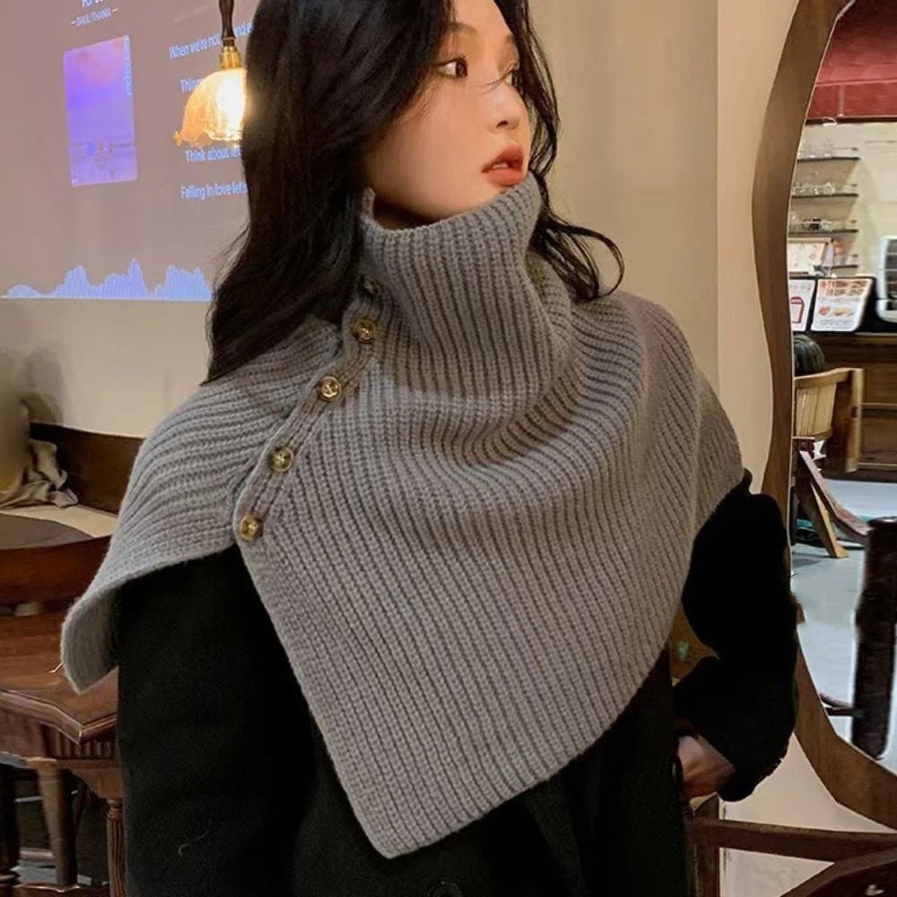 ผ้าคลุมไหล่ถักแบบคลาสสิก ผ้าคล - Women'S Fashion Knitwear บทวิจารณ์และราคา